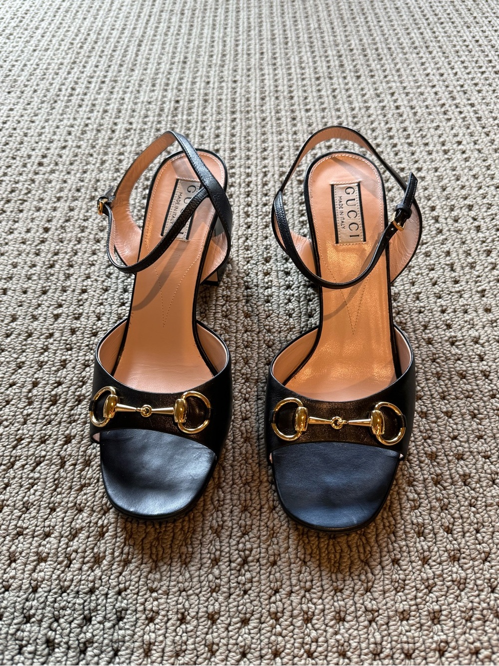 Gucci Horsebit Block Heel Sandals